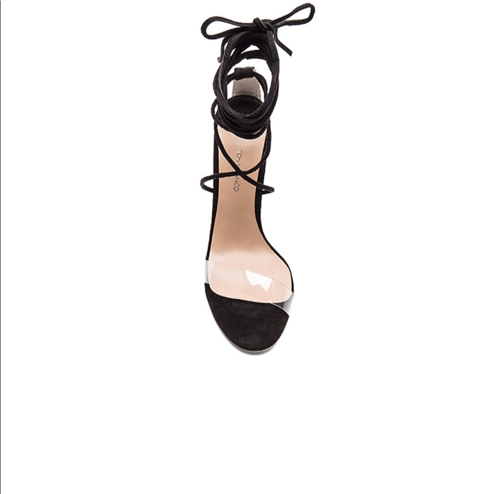 Tony Bianco Kendall Heel in Clear & Black - Picture 4 of 9